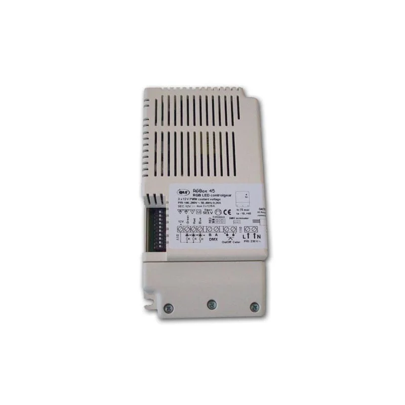 QLT RGBOX45 power supply control unit for RGB LED strip with DMX QLT RGBOX45 power supply control unit for RGB LED strip with DMX