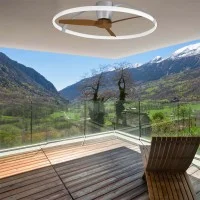 Mantra Nepal Ceiling Light with Fan Dimmable LED with Remote