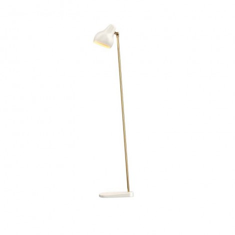 Louis Poulsen VL38 Lampada da Terra Bianco Ottone By Vilhelm