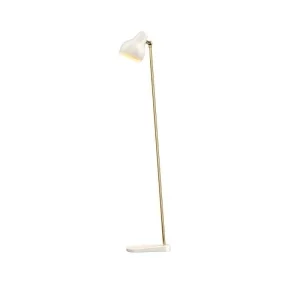 Louis Poulsen VL38 Floor Lamp White and Brass By Vilhelm