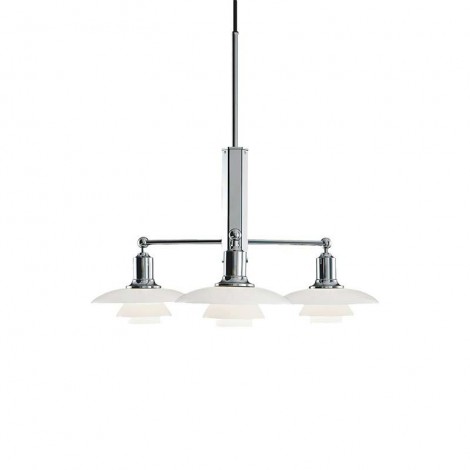 Louis Poulsen PH 2/1 Rigid Triple Suspension in Blown White