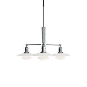 Louis Poulsen PH 2/1 Rigid Triple Suspension in Blown White