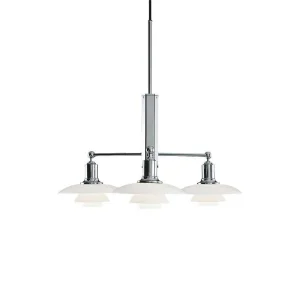 Louis Poulsen PH 2/1 Rigid Triple Suspension in Blown White