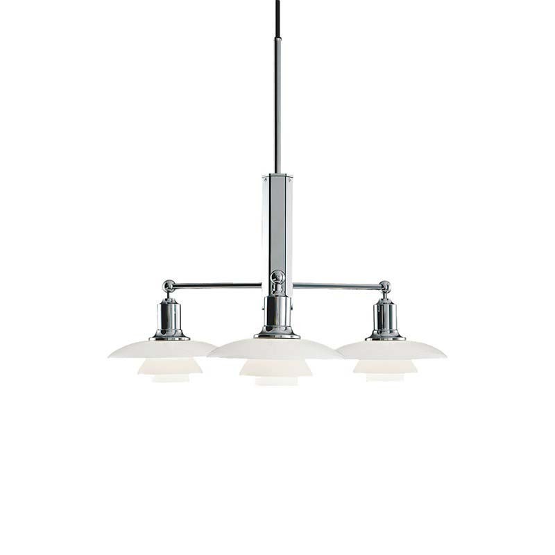 Louis Poulsen PH 2/1 Rigid Triple Suspension in Blown White