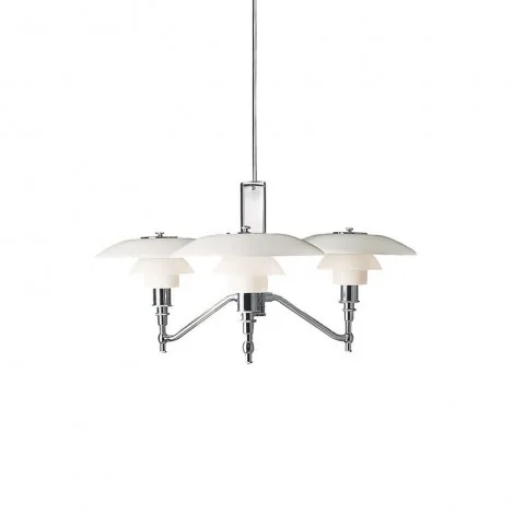 Louis Poulsen PH 2/1 Rigid Triple Suspension in Blown White