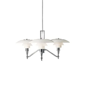 Louis Poulsen PH 2/1 Rigid Triple Suspension in Blown White