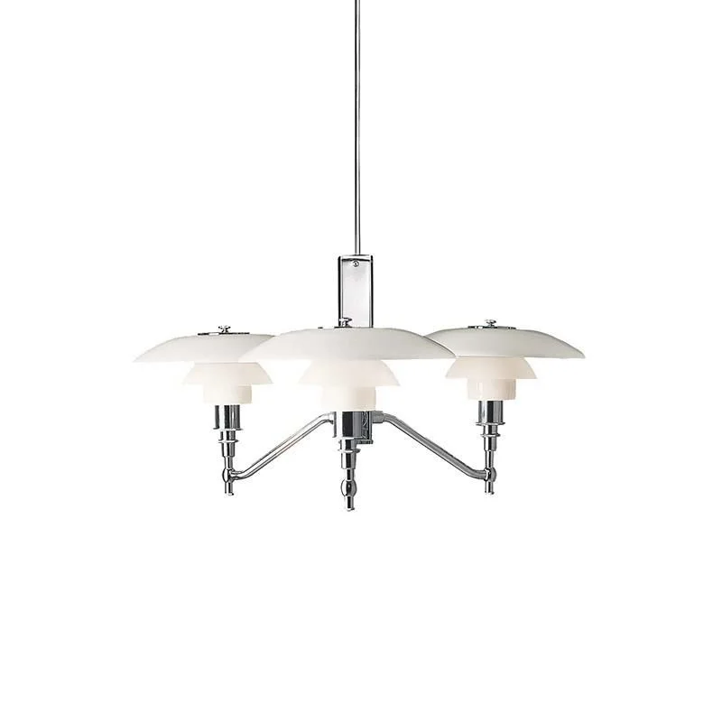 Louis Poulsen PH 2/1 Rigid Triple Suspension in Blown White