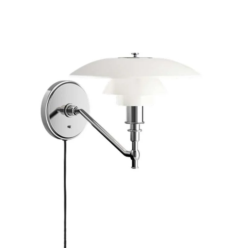 Louis Poulsen PH 3/2 Parete in Vetro Opalino Bianco By Poul