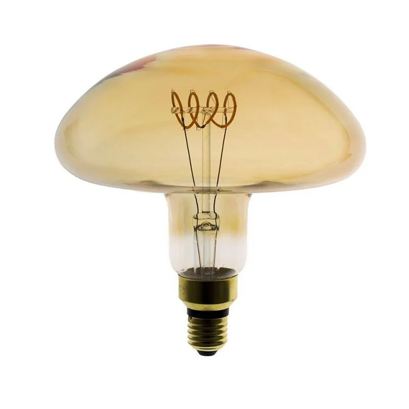 LED Curved Lamp Vintage XL Amber Mushroom E27 5W 2000K 250lm LED Curved Lamp Vintage XL Amber Mushroom E27 5W 2000K 250lm