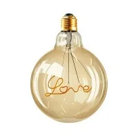 LED Curved Vintage Lamp Globe D.125 LOVE E27 5W 2000K 250lm