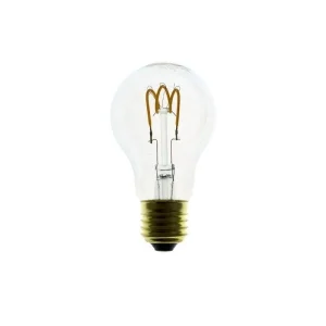 LED Curved Vintage Lamp A60 E27 3W 2200K 150lm Clear Dimmer