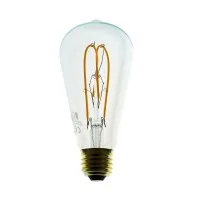 LED Curved Vintage Lamp ST64 E27 5W 2200K 280lm Clear Dimmer LED Curved Vintage Lamp ST64 E27 5W 2200K 280lm Clear Dimmer