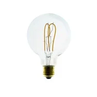 LED Curved Vintage Lamp Globe D.95 E27 5W 2200K 280lm Clear