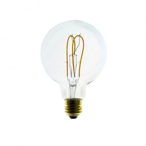 LED Curved Vintage Lamp Globe D.95 E27 5W 2200K 280lm Clear