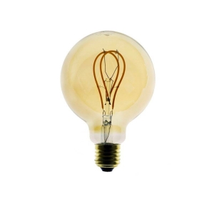 LED Curved Vintage Lamp Globe D.95 E27 5W 2000K 250lm Amber