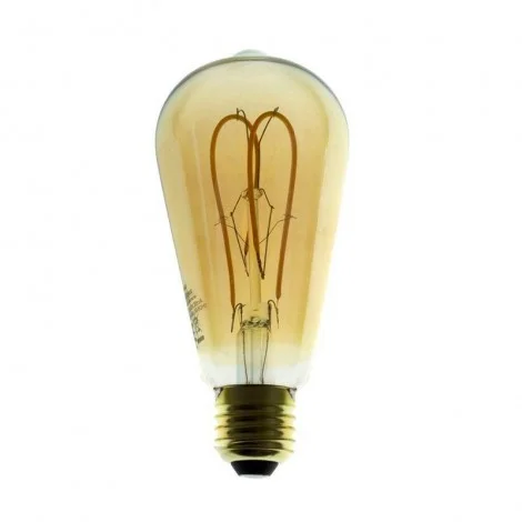 Lampadina LED Curved Vintage ST64 E27 5W 2000K 250lm Ambrata