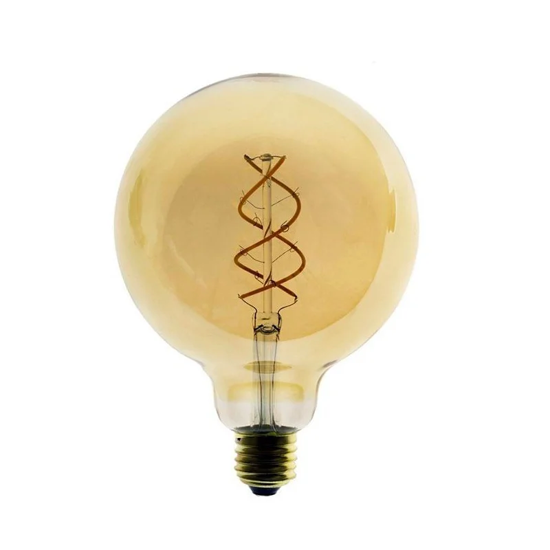 LED Curved Vintage Lamp Globe D.125 Spyral E27 5W 2000K 250lm