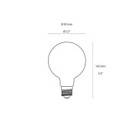 Lampo Globe Bulb Ø95 LED E27 17W Milky Filament