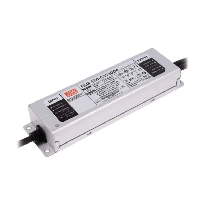 Meanwell Power Supply ELG-150-C1750DA 150W 1750mA 94V IP67 DALI Meanwell Power Supply ELG-150-C1750DA 150W 1750mA 94V IP67 DALI