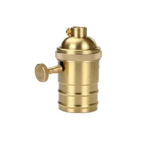 Portalampada E27 Vintage Oro Gold con Interruttore