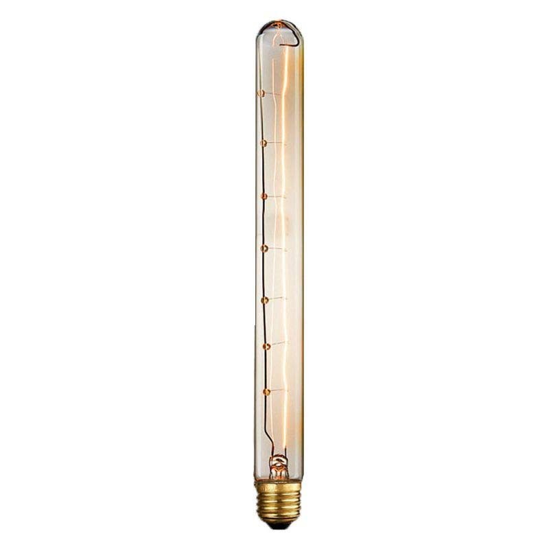 Lampadina Vintage 40W tubo 300mm E27 filamento carbonio Lampadina Vintage 40W tubo 300mm E27 filamento carbonio
