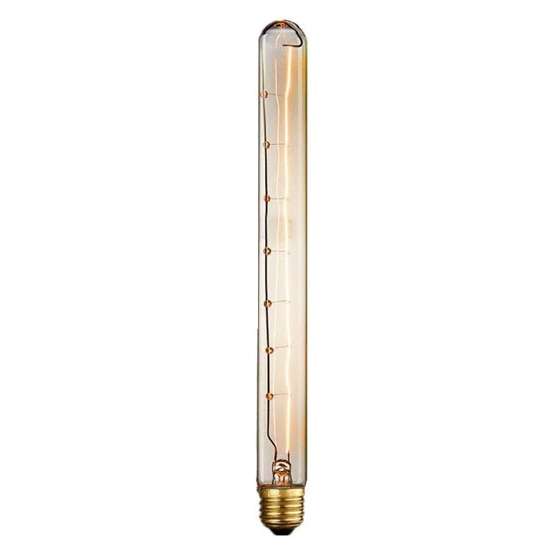 Vintage light bulb 40W E27 300mm carbon filament tube Vintage light bulb 40W E27 300mm carbon filament tube