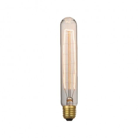 Lampadina Vintage tubo 25W 185mm E27 filamento carbonio