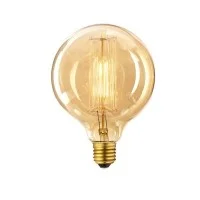 Lampadina vintage g125 40w globo e27 filamento carbonio Lampadina vintage g125 40w globo e27 filamento carbonio