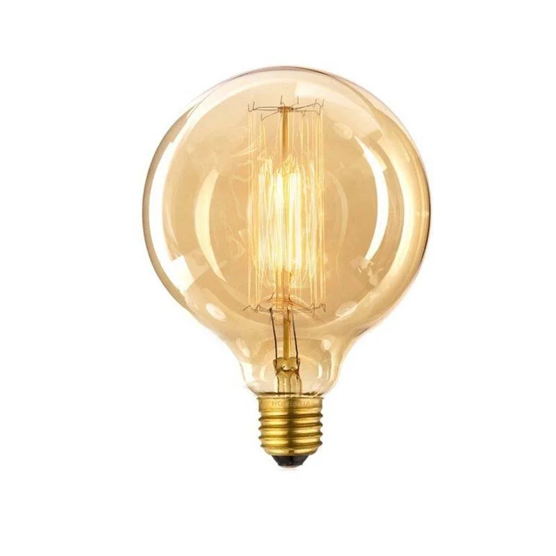 Lampadina vintage g125 40w globo e27 filamento carbonio Lampadina vintage g125 40w globo e27 filamento carbonio