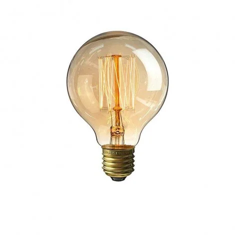 Lampadina vintage g95 60w globo e27 filamento carbonio