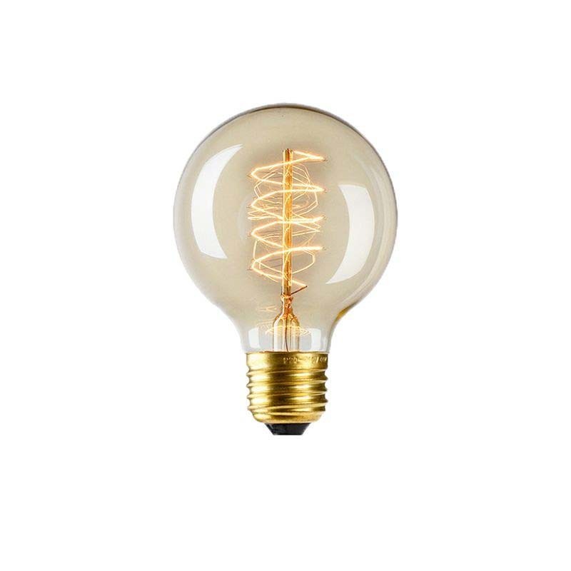 Lampadina Vintage G80 40W globo E27 filamento carbonio