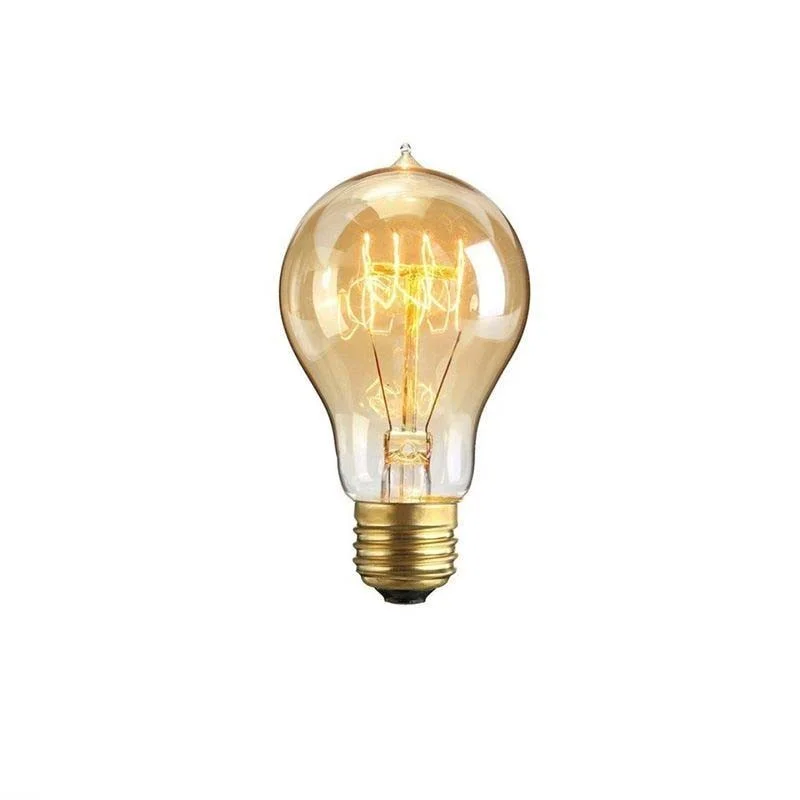 Lampadina vintage a60 60w goccia e27 filamento carbonio Lampadina vintage a60 60w goccia e27 filamento carbonio