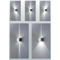 Lampo UP & DOWN 12W Lampada Cubetto da Parete LED a Biemissione
