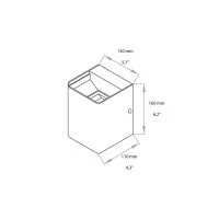 Lampo UP & DOWN 18W Biemission LED Cube Wall Lamp with Dual