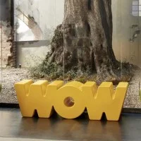 Slide Design WOW Modern Decorative Polyethylene Bench By Kazuko Slide Design WOW Modern Decorative Polyethylene Bench By Kazuko