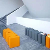 Slide Design WOW Modern Decorative Polyethylene Bench By Kazuko Slide Design WOW Modern Decorative Polyethylene Bench By Kazuko