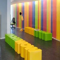 Slide Design WOW Modern Decorative Polyethylene Bench By Kazuko Slide Design WOW Modern Decorative Polyethylene Bench By Kazuko