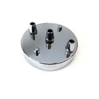 Rosette wall ceiling rose with three output silver Chrome Rosette wall ceiling rose with three output silver Chrome