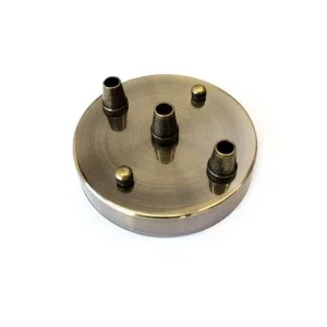 Rosone da soffitto parete Rosetta con tre uscite color bronzo
