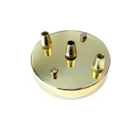 Rosone da soffitto parete Rosetta con tre uscite color oro Rosone da soffitto parete Rosetta con tre uscite color oro