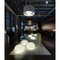 Oluce Pill-Low Bianco Azzurro Lampada Cuscino da Terra per