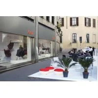 Oluce Pill-Low White Red Outdoor Floor Cushion Lamp with