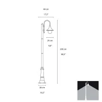 Sovil Lampara Palo Alto E27 Floor Lamp In Aluminum For Outdoor