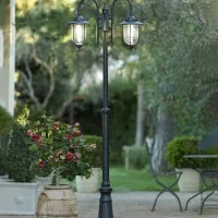Sovil Lampara Palo Two Lights E27 Floor Lamp In Aluminum For