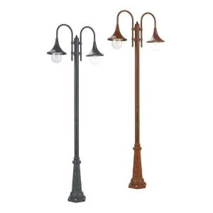 Sovil Lampara Palo Two Lights E27 Floor Lamp In Aluminum For
