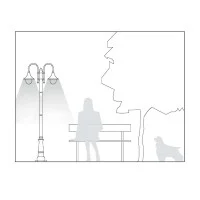 Sovil Lampara Palo Two Lights E27 Floor Lamp In Aluminum For