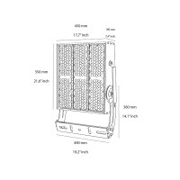 Big Proiettore LED 705W IP66 da Esterni ad Alta Luminosità per