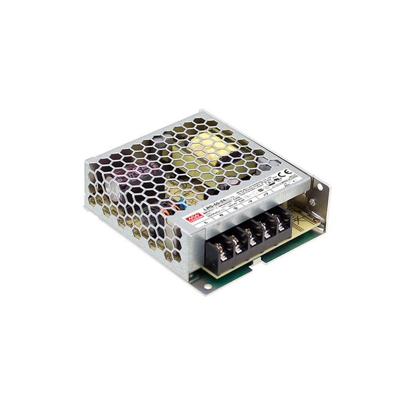 Meanwell Alimentatore LRS-50-24 52.8W 24V per LED Tensione Meanwell Alimentatore LRS-50-24 52.8W 24V per LED Tensione