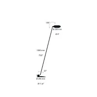 Lumina Elle 1 Biemission LED Dimmable Floor Lamp By Tommaso