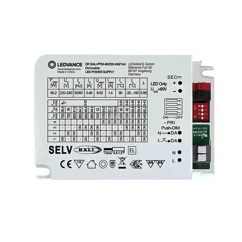 Ledvance Alimentatore 60W 220-240V 700/1400mA Dali Dimmerabile
